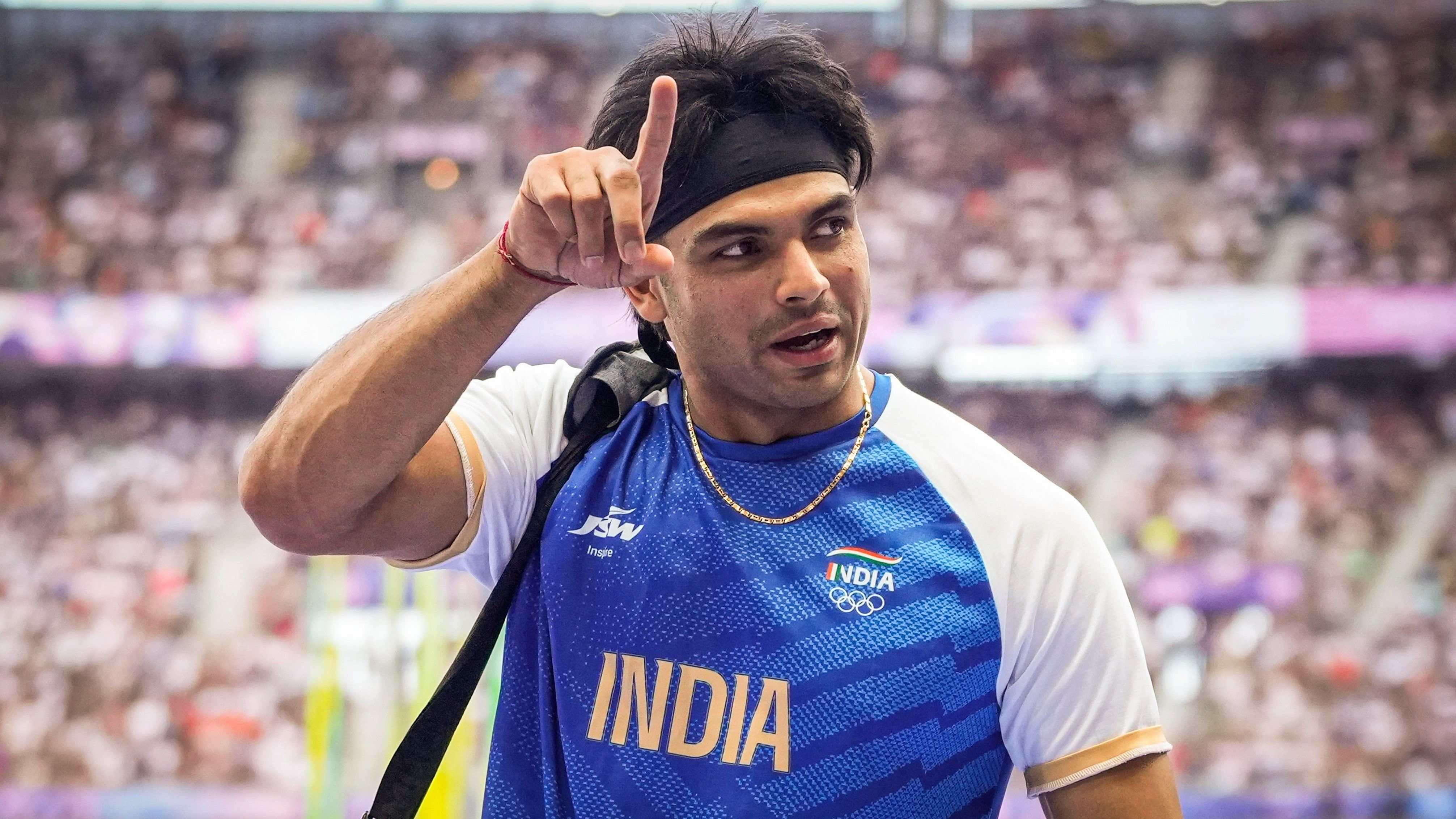 <div class="paragraphs"><p>India's Neeraj Chopra during the Men's javelin throw qualification round at the 2024 Summer Olympics, in Paris, France, Tuesday, August 6, 2024.</p></div>